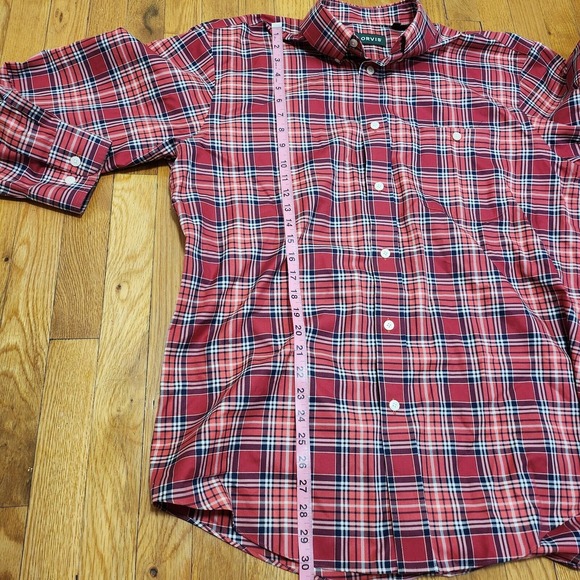 Orvis plaid button down wrinkles free - Picture 8 of 10